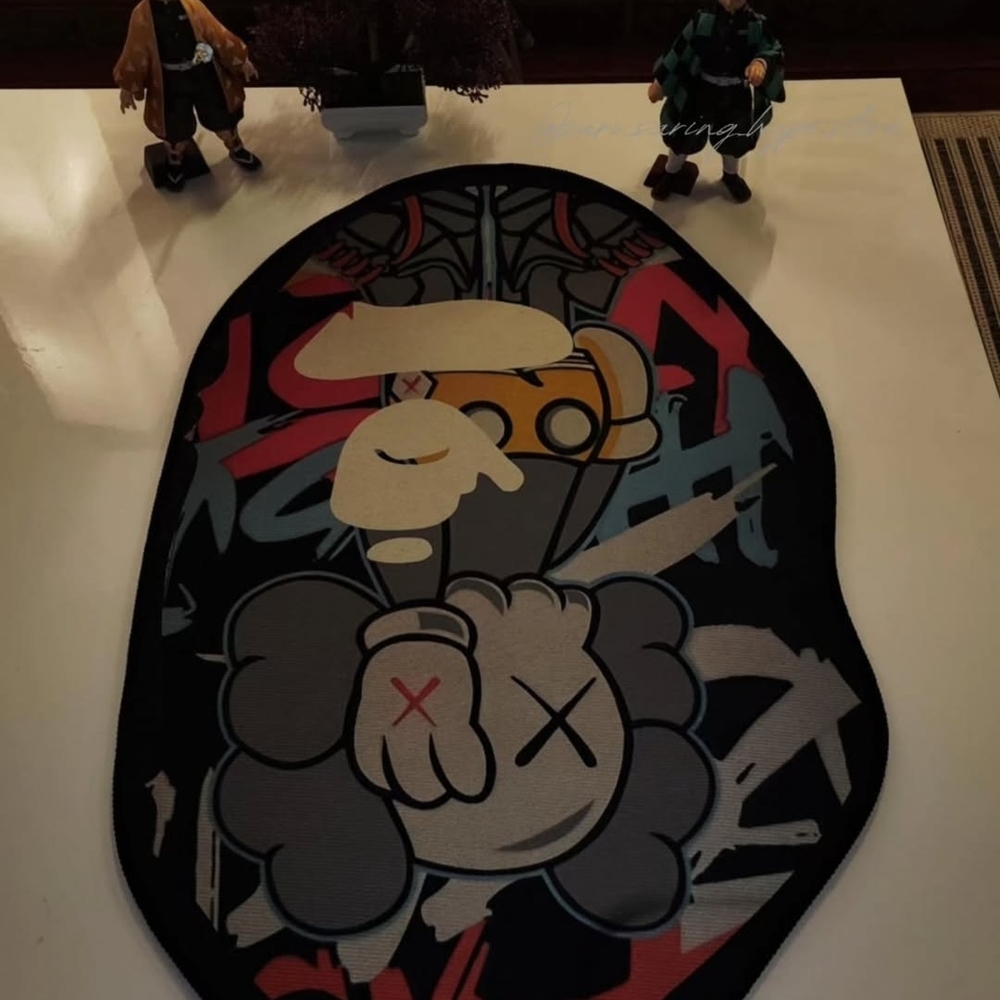 Kaws X Bape Street Art Style Rug